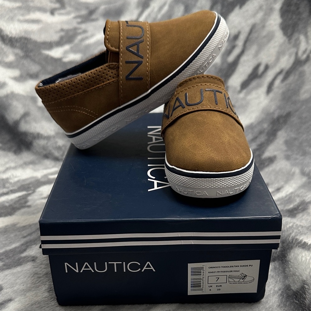 Nautica Tan Kids Slip-On Sneakers